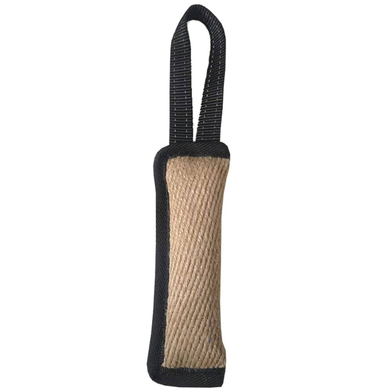 Interactive Squeaky Plush Dog Toy - Hondentraining bijt-tug speeltje, jute bijtkussen met