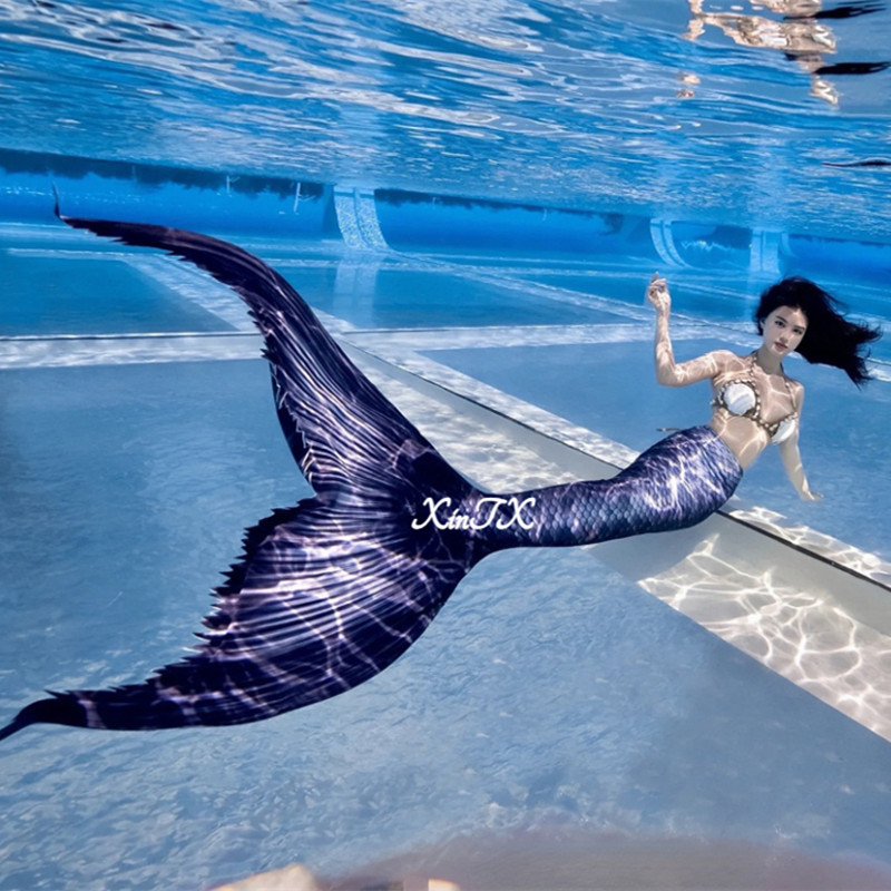 Aquarium - Volwassen zeemeerminstaart zwempak zwemmen zeemeermin oren