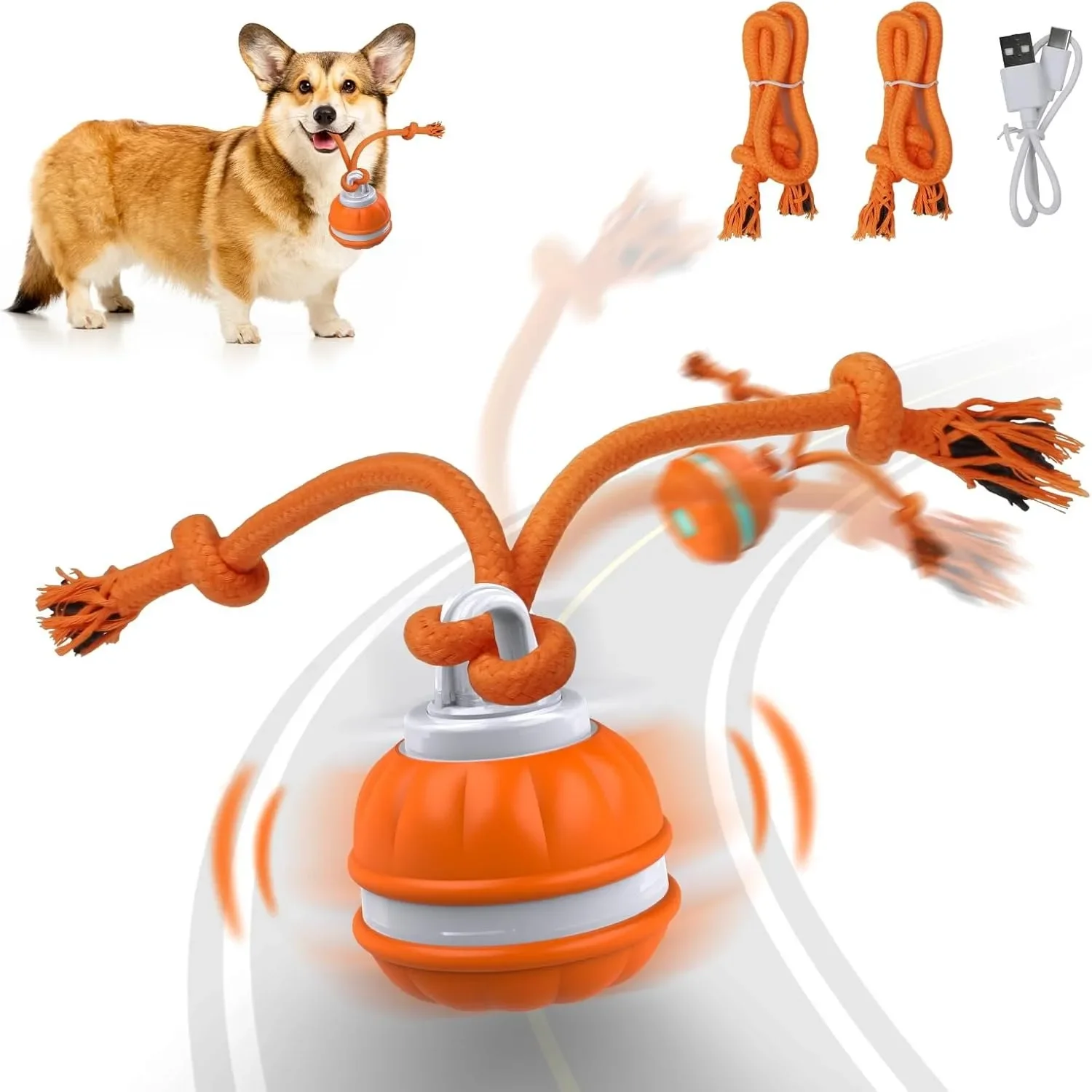 Automatic Moving Dog Ball - Interactief speelgoed voor honden: een bewegende