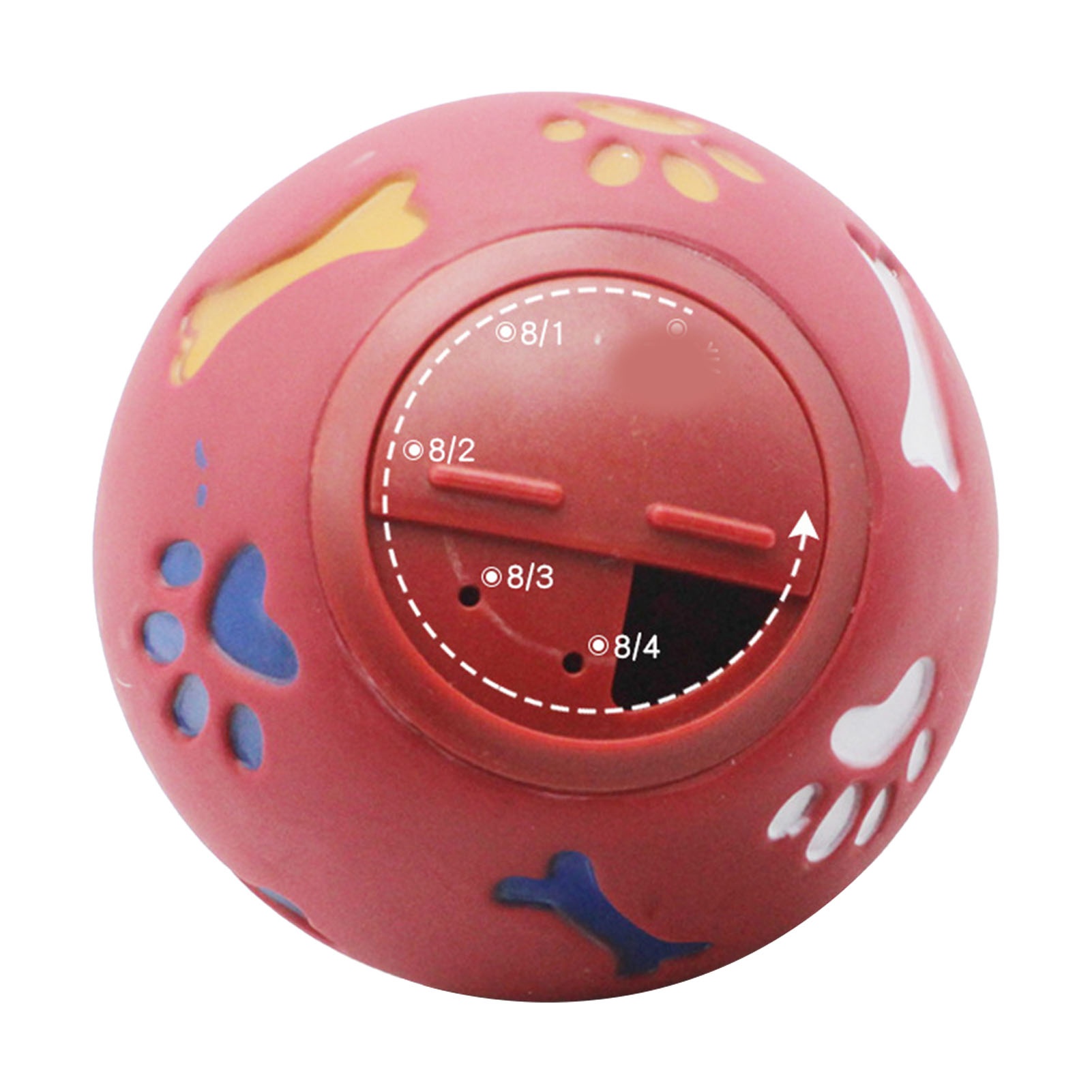 Rubber Treat Dispensing Dog Toy - Hondensnoepjesdispenser bal, langzame voeding, verstelbaar, kauwspeelgoed,