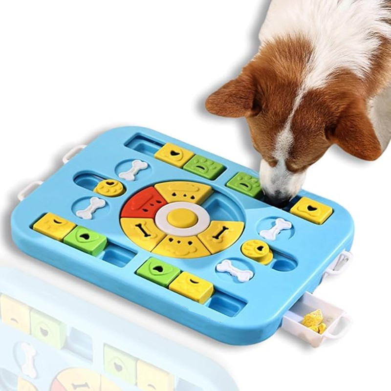 Dog Puzzle Feeder Toy - Interactief hondenpuzzelspeelgoed voor grote, middelgrote, kleine