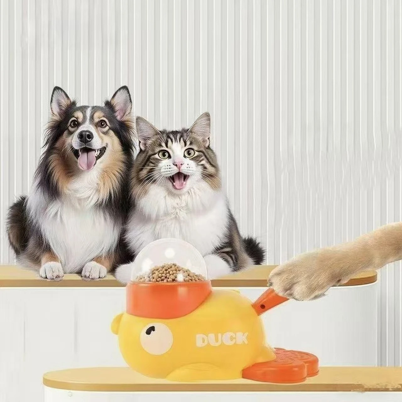 Gele eendvormige interactieve  - Dog Puzzle Feeder Toy recensie en prijs