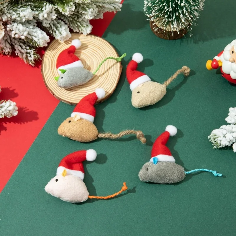 1-5 stuks Kerstmuts Muis Inter - Catnip Interactive Plush Mouse recensie en prijs