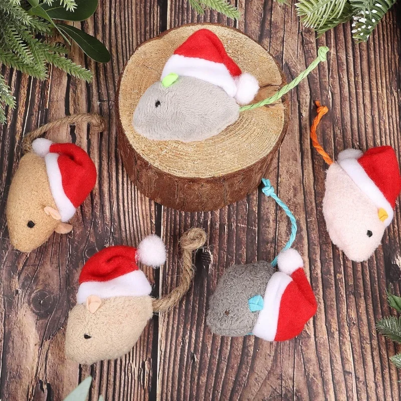 1-5 stuks Kerstmuts Muis Inter - Catnip Interactive Plush Mouse recensie en prijs