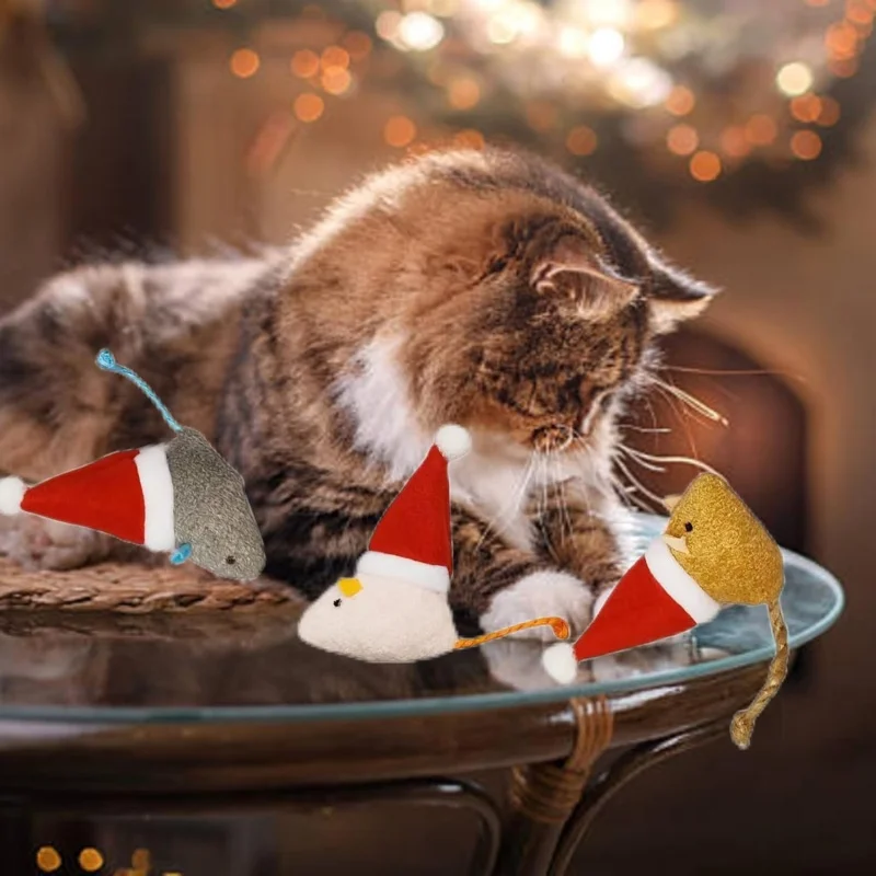 1-5 stuks Kerstmuts Muis Inter - Catnip Interactive Plush Mouse recensie en prijs
