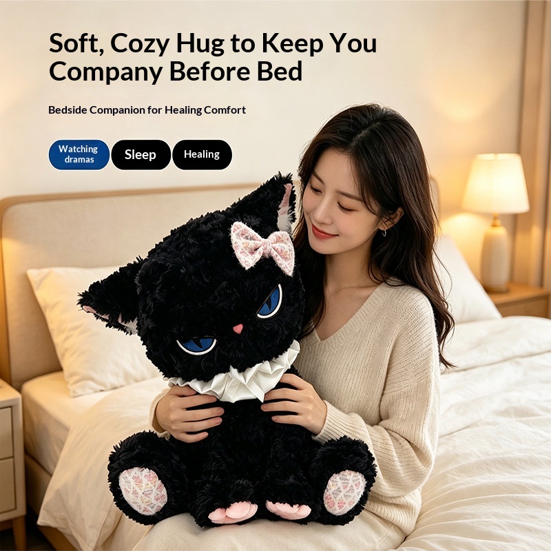 Zwarte kattenknuffel met blauw - Cat Toys recensie en prijs