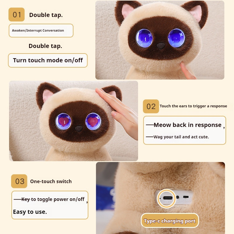 AI Smart Meow Kattenknuffel In - Cat Toys recensie en prijs