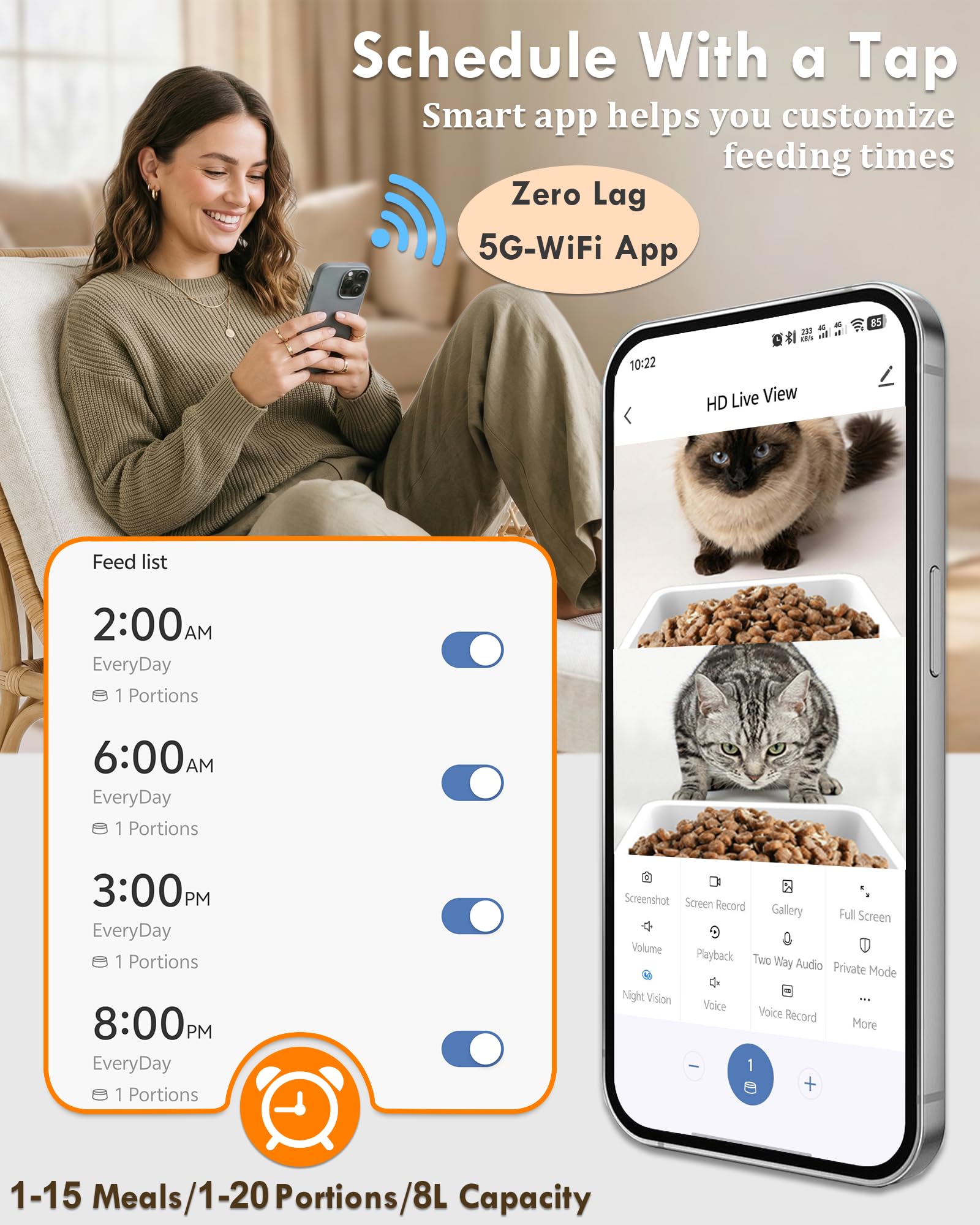 5GHz WiFi 8L Slimme Automatisc - Pet Feeders recensie en prijs
