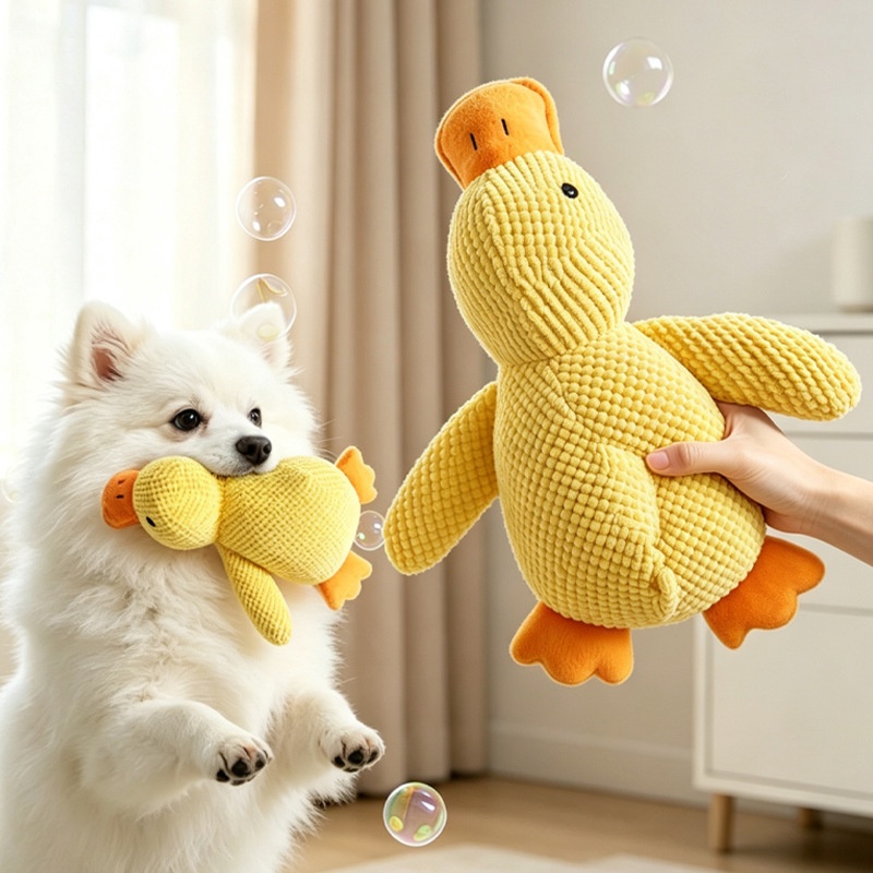 Knisperend pluche eendenspeelt - Indestructible Dog Chew Toy recensie en prijs
